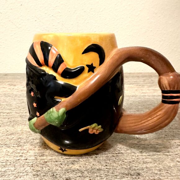 Halloween Susan Winget Witch Flying Wrap Around Coffee Mug Cup - Picture 3 of 10